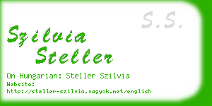 szilvia steller business card